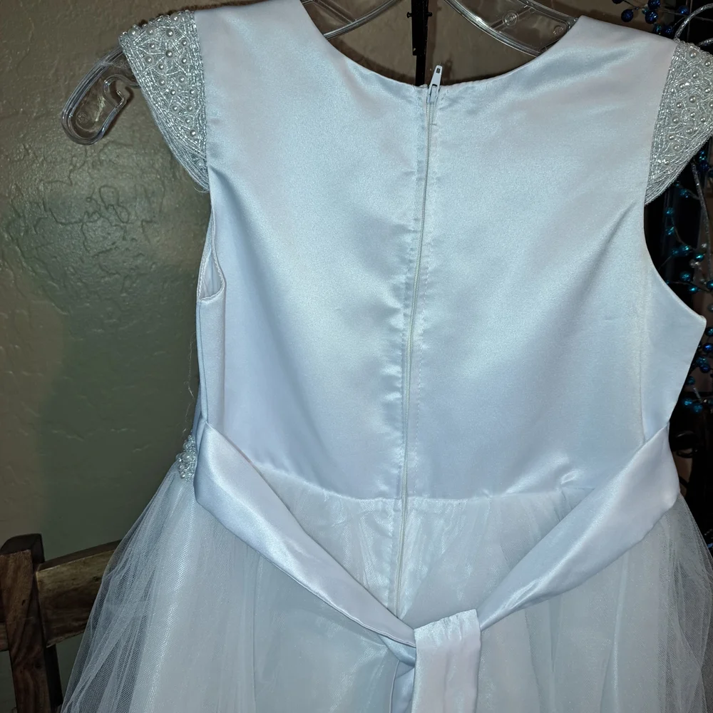 Elegant White Kids Formal Dress
